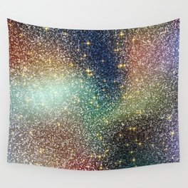 Modern Colorful Glitter Sparkles Abstract Background,Shiny,Luxury,Glam,girly,Shines, Wall Tapestry
