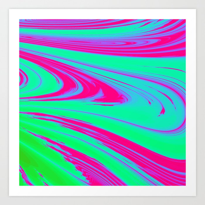 Bubblegum Waves Art Print