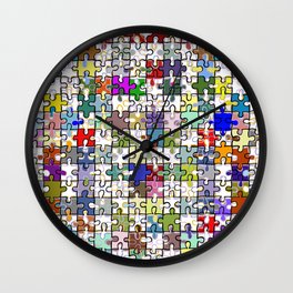 Jigsaw junkie Wall Clock
