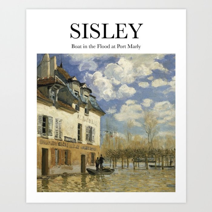 Sisley - Boat in the Flood at Port Marly Art Print