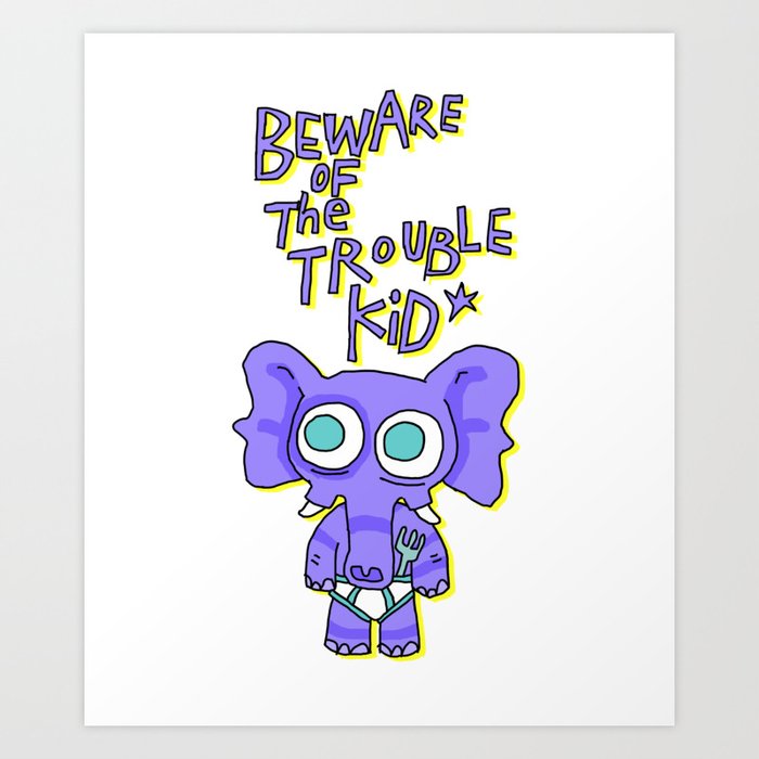 Trouble Kid Art Print