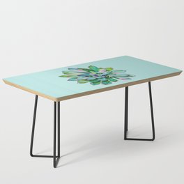 Cactus in Blue Oil painting Coffee Table