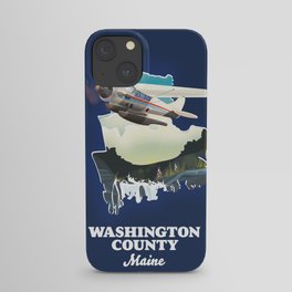 Washington county Maine Map iPhone Case