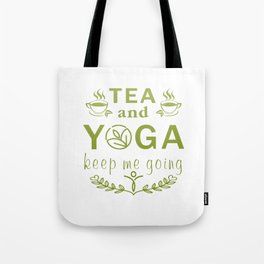 Tea and yoga Tote Bag
