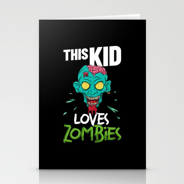 Scary Zombie Halloween Undead Monster Survival Stationery Cards
