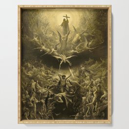 Triumph of Christianity Over Paganism by Gustave Dore Serving Tray