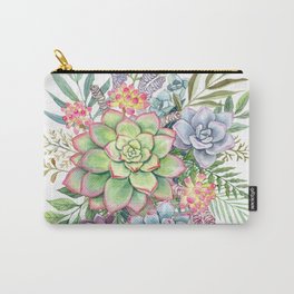 Watercolor Succulents #51 Carry-All Pouch