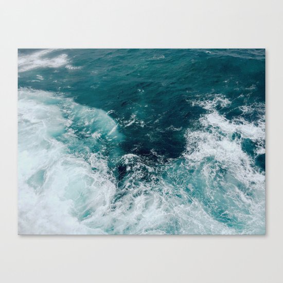 Ocean Waves (Teal) Canvas Print