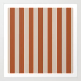 Vertical Stripes in Clay and Putty Art Print