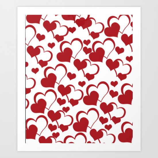 Valentines Pattern Art Print