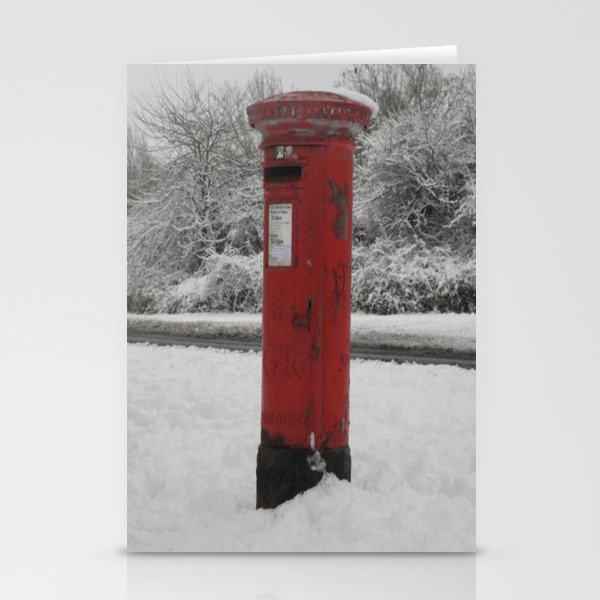 Snowy Postbox Stationery Cards