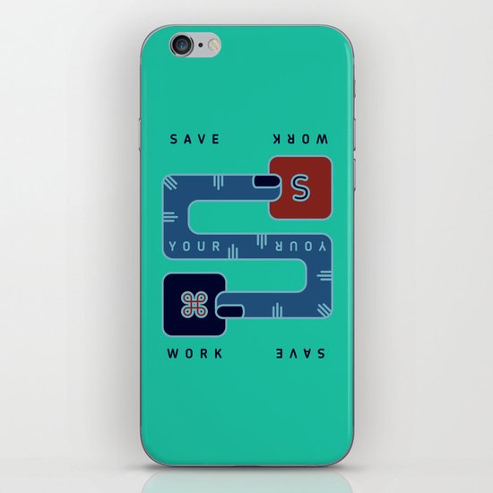 Save Your Work iPhone & iPod Skin