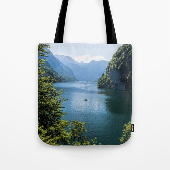 Germany, Malerblick, Koenigssee Lake III- Mountain Forest Europe Tote Bag