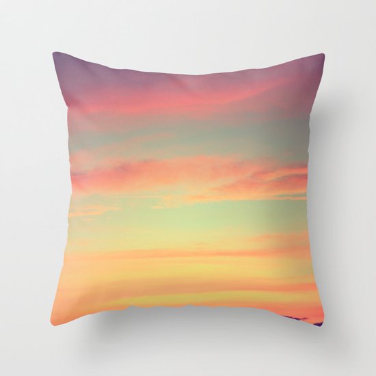 When Rainbows Go To Bed Throw Pillow