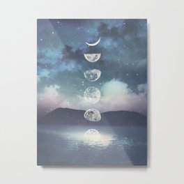 Rising Moon Metal Print | Cafelab, Moonrise, Color, Moon, Cloud, Moonphases, Curated, Star, Magic, Sky 