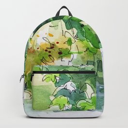 Madrid Crystal Palace Backpack | Garden, Floral, Watercolor, Landscape, Drawing, Plants, Madrid, Architecture, Illustration, Urban 
