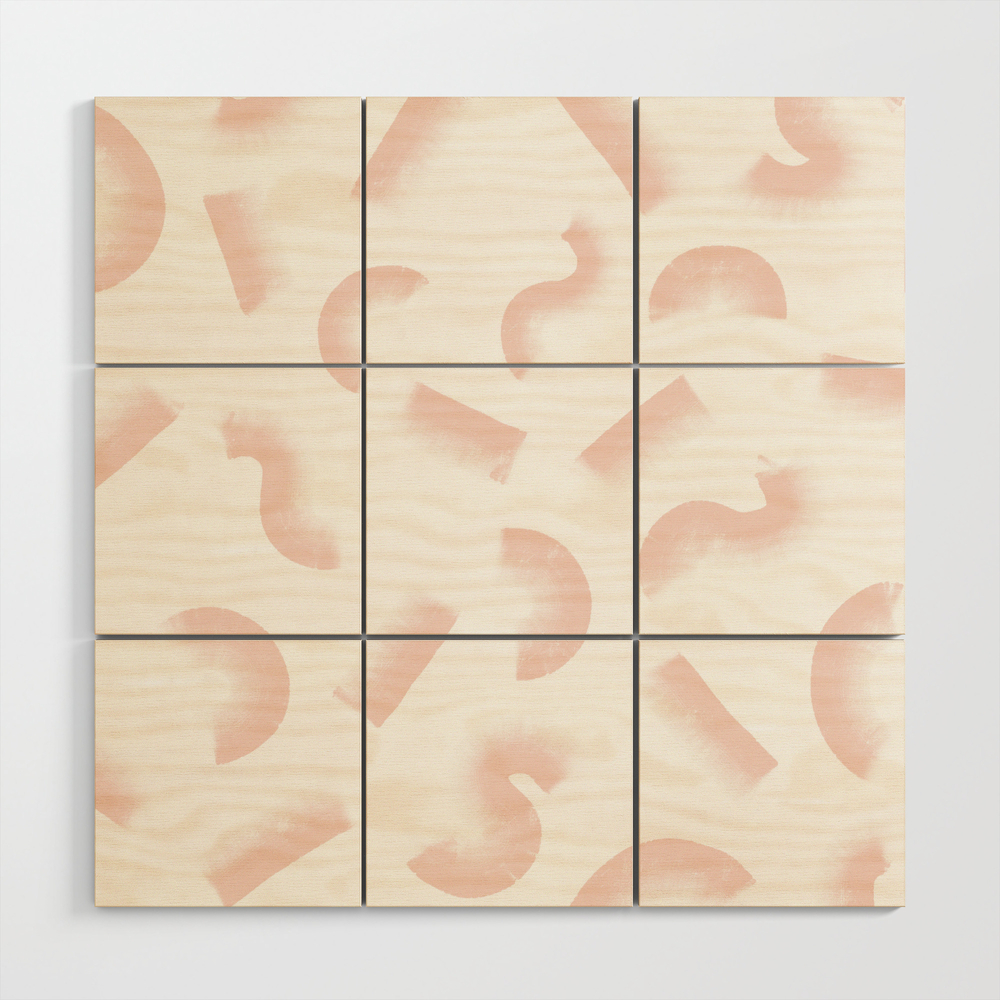 Etto Dos Blush Wood Wall Art by theaestate