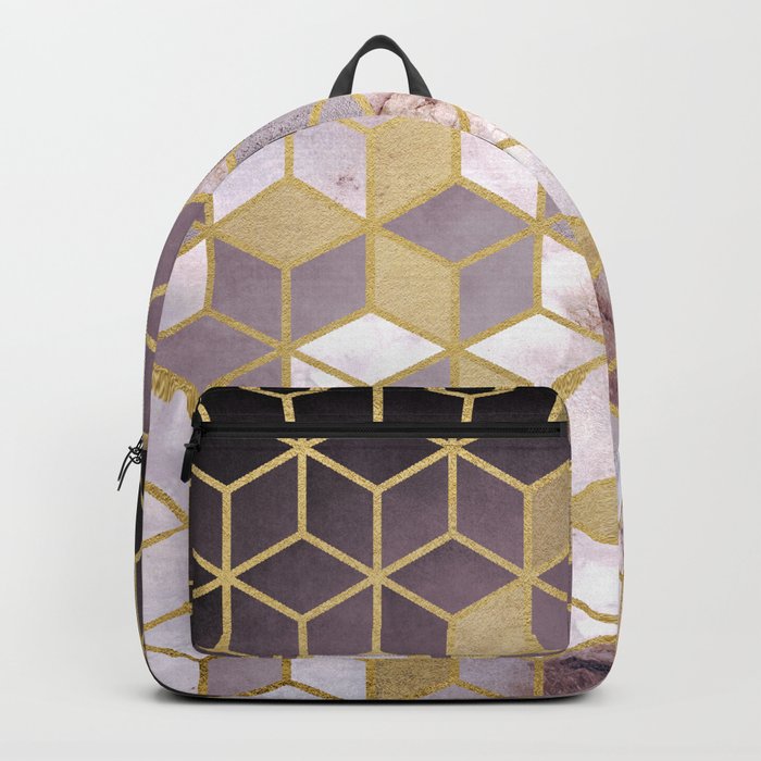 Shades Of Pink Cubes Pattern Backpack