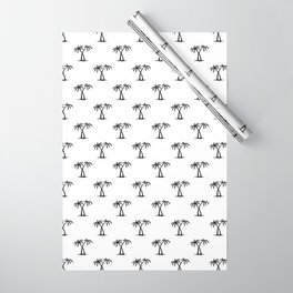 Black Palm Trees Pattern Wrapping Paper