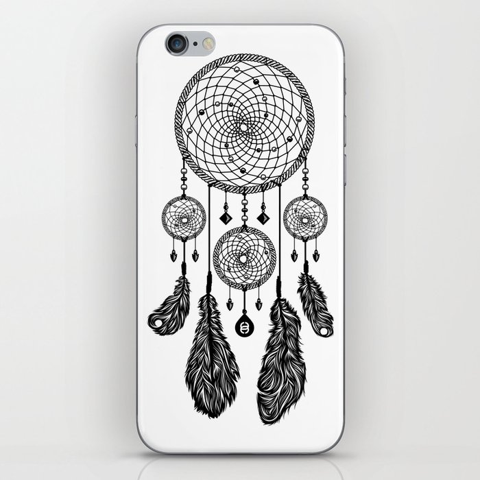 Dreamcatcher (Black & White) iPhone Skin