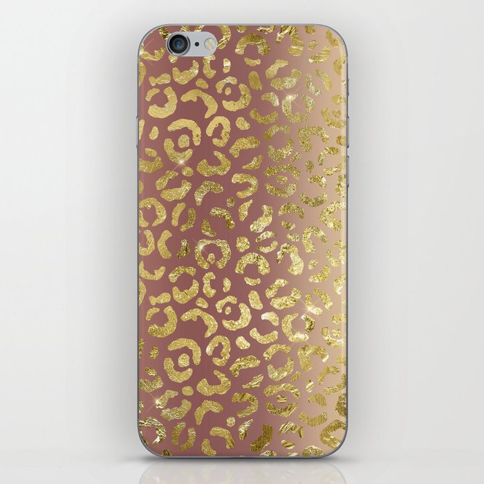 Ombre Glam Leopard Print 01 iPhone Skin