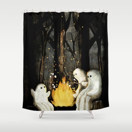 Marshmallows and ghost stories Shower Curtain