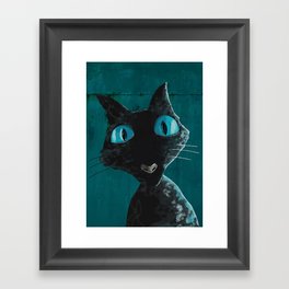 Coraline Cat Framed Art Print