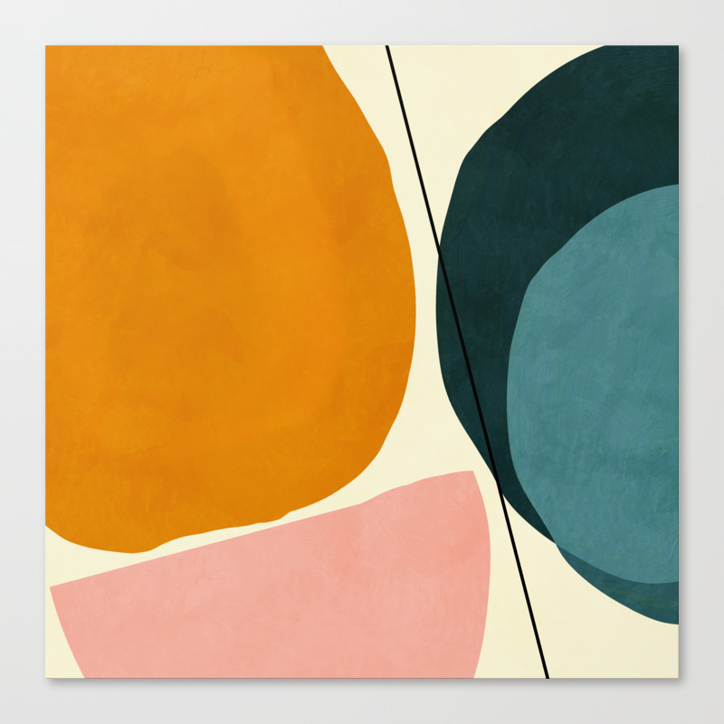 shapes geometric minimal painting abstract Canvas Print