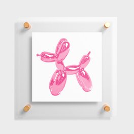 Pink Balloon Dog Pop Art | Kitsch Fun + Cute Floating Acrylic Print