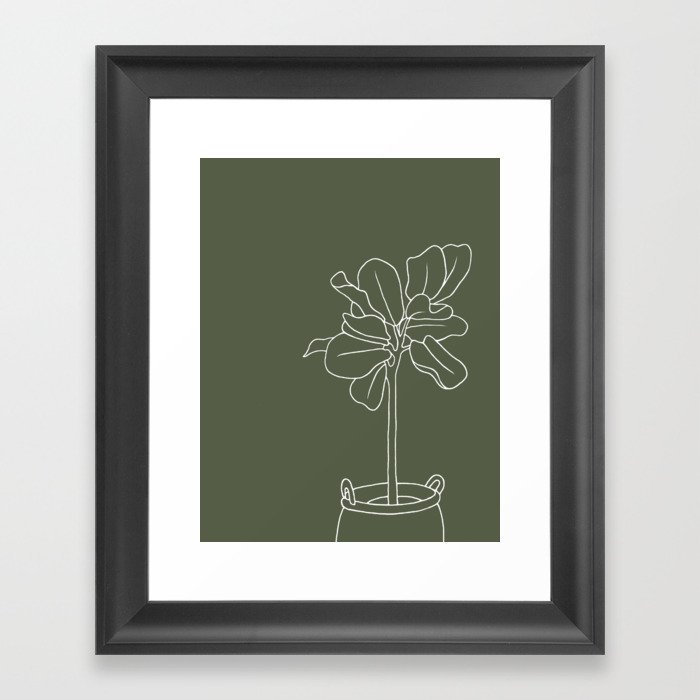 fiddle leaf fig 3 Framed Art Print