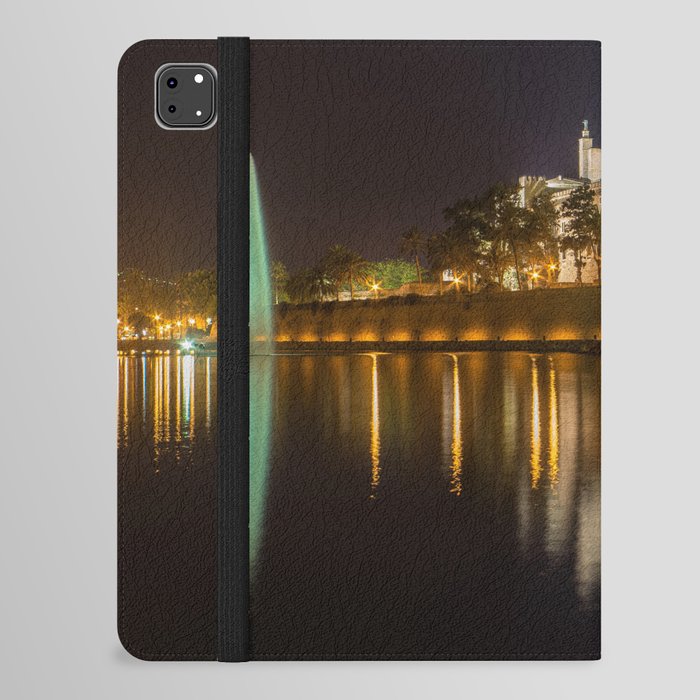 Spain Photography - Catedral Basílica Lit Up In The Night iPad Folio Case