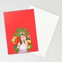 Asian food lover / Poison Coral Stationery Cards