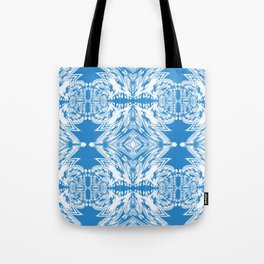 Blue and White Classy Psychedelic Tote Bag