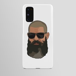 Hipster man with beard and sunglasses Android Case