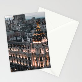 Spain Photography - Madrid In The Evening Stationery Card