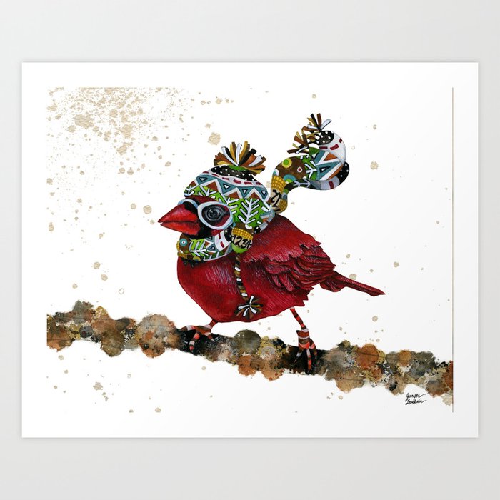 Cardinal Blaze 3 Art Print