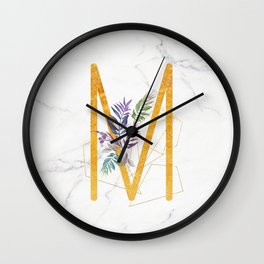 Letter M Wall Clocks For Any Decor Style Society6