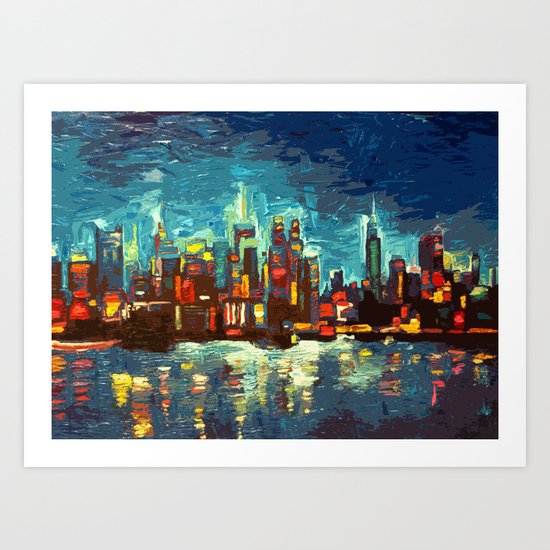 Abstract NYC Skyline Art Print