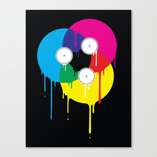 Melting Vinyl Canvas Print