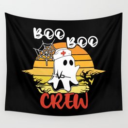 Boo Boo Crew Nurse Halloween Vintage Wall Tapestry
