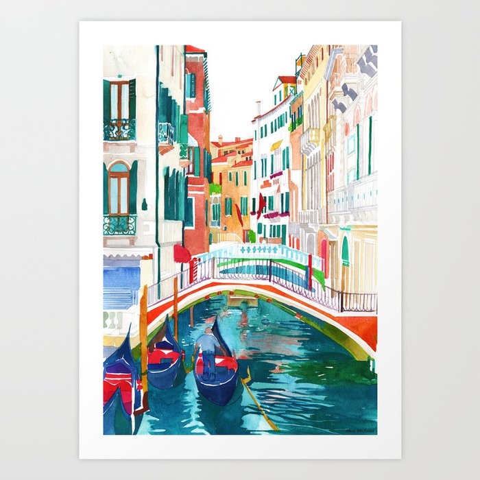 Canal in Venice Art Print