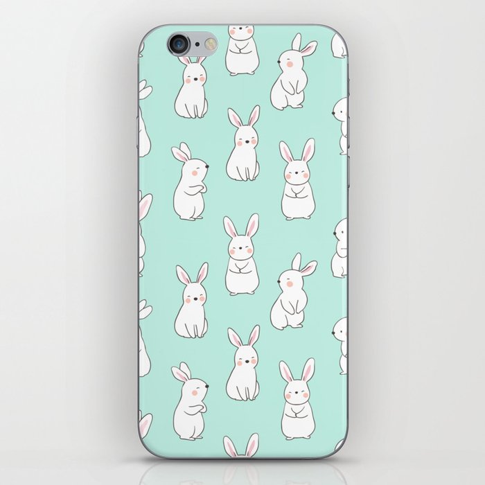 Cute Snow Rabbits iPhone Skin