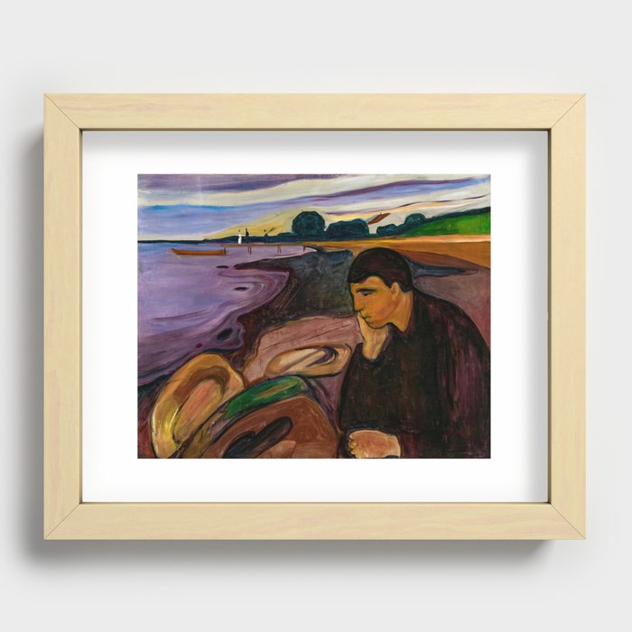 Melancholy, 1894 by Edvard Munch Recessed Framed Print
