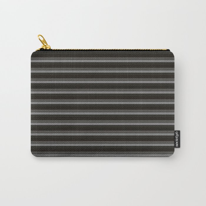 Black Ombre Stripes Carry-All Pouch