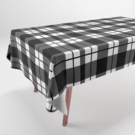 Black and White Tartan Tablecloth