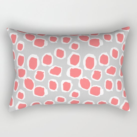 Zola - Abstract painted dots, painterly, bold pattern, surface pattern, print pattern design Rectangular Pillow