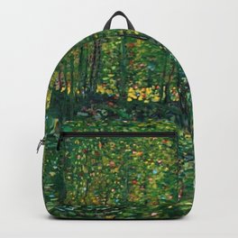 Brush and Underbrush flower and forest landscape by Vincent van Gogh Backpack | Gladiolus, Irises, Vincentvangogh, Scenery, Colorfulflowers, Landscape, Daffodils, Sunflowers, Dahlia, France 