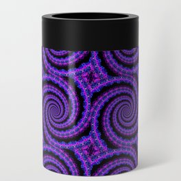 Woven Silk Curlicues Can Cooler | Graphicdesign, Cosmos, Pattern, Geometry, Digital, Purple, Cosmic, Sublimated, Seamless, Weaving 