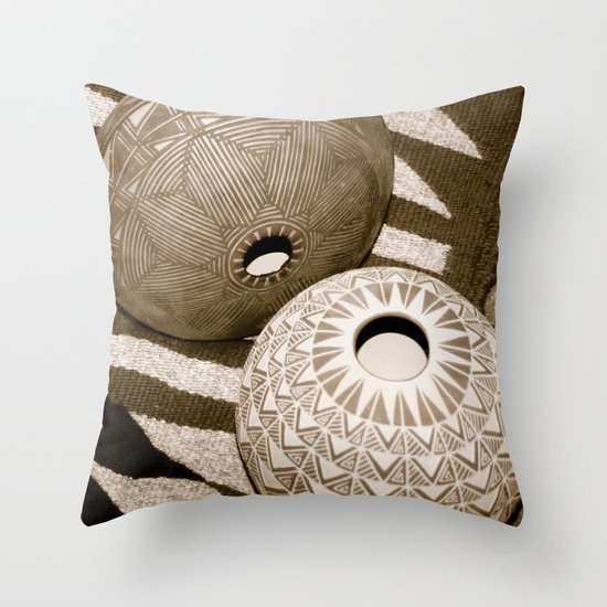 Indian Pottery Throw Pillow
