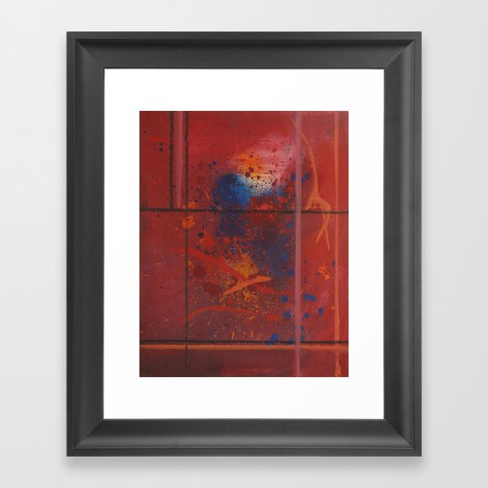 Red Framed Art Print